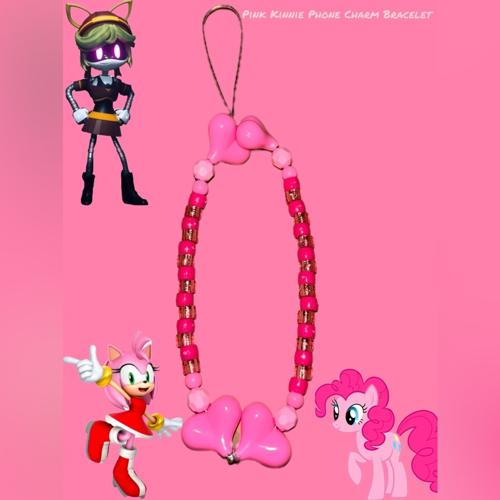 Pink Kinnie Phone Charm Bracelet
